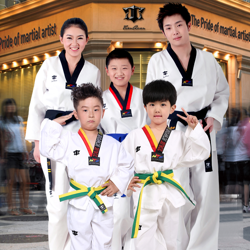 Taekwondo-Adult-children-White-dobok-Taekwondo-Suits-font-b-Uniform-b-font-100-Cotton-tae-kwon